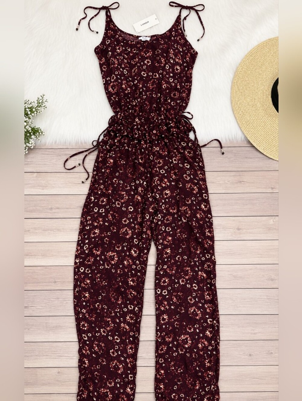 Tavik Wine Boho Chic Cottagecore Whimsigoth Spaghetti Strap Jumper Size Medium